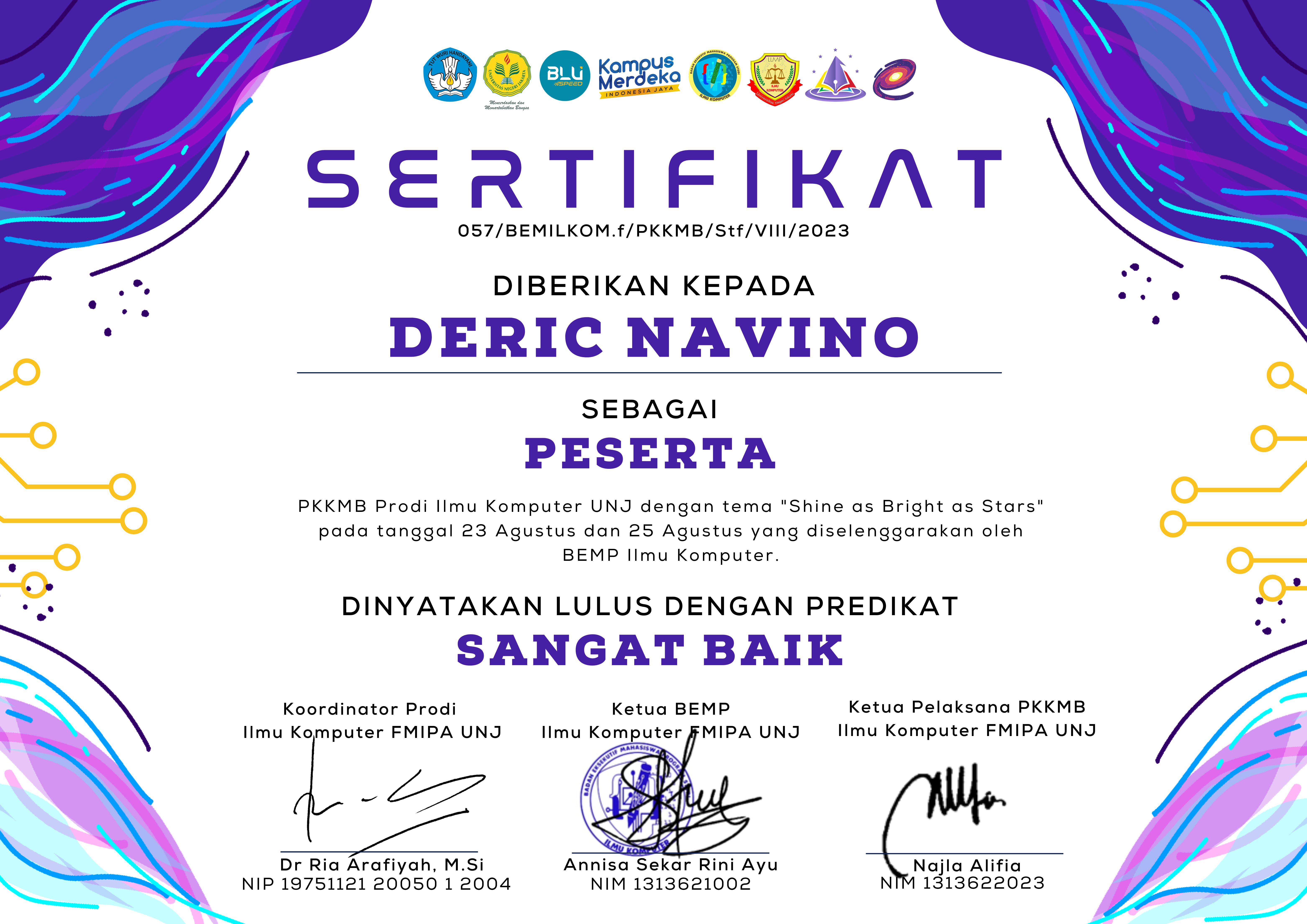 Panitia PKKMB Ilmu Komputer Badge snippet